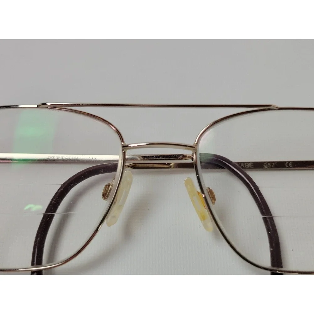 Vtg Stetson Zyloware Gold Tone Eyeglasses Frames 057‎ 57-17